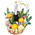 Basket for New Year with champagne