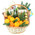 New Year's basket with champagne