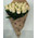 Delicate bouquet of 25 cream-colored roses 1
