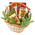 Christmas basket with alcohol and sweets