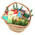 Christmas basket with sweets