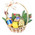 Christmas grocery basket