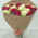 Bouquet of scarlet and white roses 1