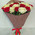 Bouquet of scarlet and white roses 3