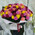 Bright bouquet of 101 multi-colored roses 1