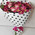 Bouquet of pink roses and alstromeries 1