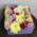Bouquet in a square box with macarons 1