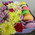 Bouquet in a square box with macarons 3
