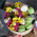 Round box with flowers and macaroons 1