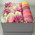 Square box with flowers and pastries 1