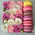 Square box with flowers and pastries 3