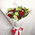 Bouquet of pink roses and alstromeries 4