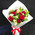 Bouquet of pink roses and alstromeries 8