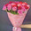 Bouquet of pink and red roses 8