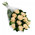 Cascade bouquet of 11 cream roses