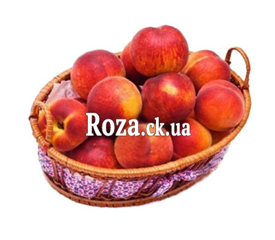 Tasty basket of peaches