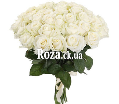 White roses in a chic bouquet