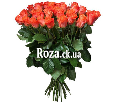 Large bouquet of orange roses