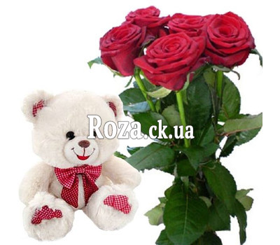 5 roses and little Bear