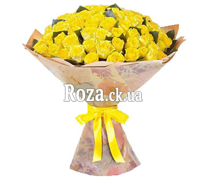Bright bouquet of 101 roses