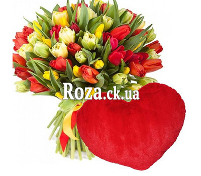 101 tulip and heart