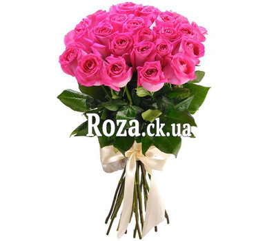 25 pink imported roses