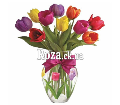 Buy a small bouquet of tulips