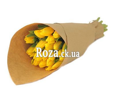 Yellow Tulips in Kraft
