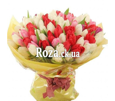 Large bouquet of tulips
