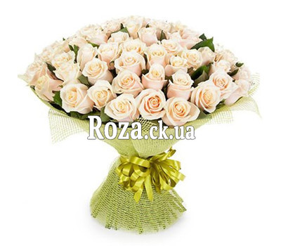 Bouquet of 51 Cream Roses