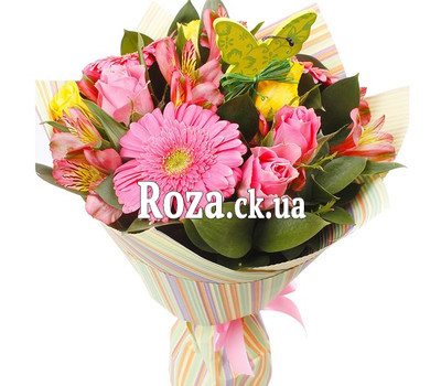 Bouquet of alstroemerias and gerberas