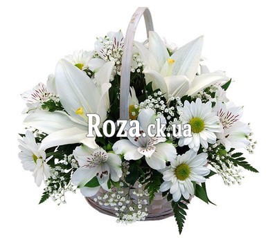 Basket of flowers from lily