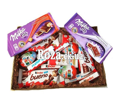 A rectangular box of sweets