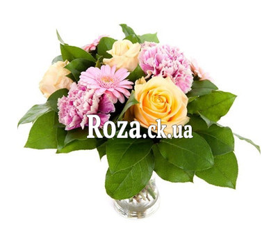 Compact bouquet of flowers