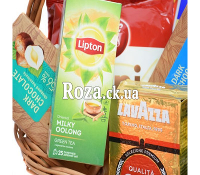 A large basket of sweets