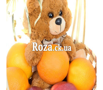 Корзина фруктов и мишка 2