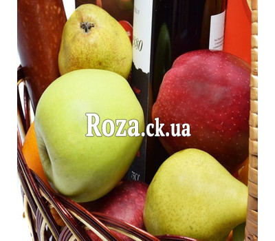 Gift basket with wine