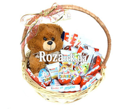 Basket with Sweets Kinder