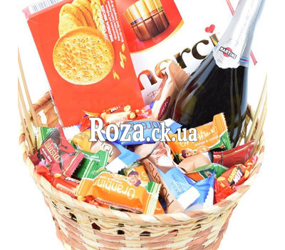 Basket with sweets as a gift 2