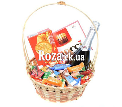 Basket with sweets as a gift