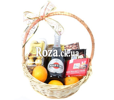 Gift basket with imported chocolate