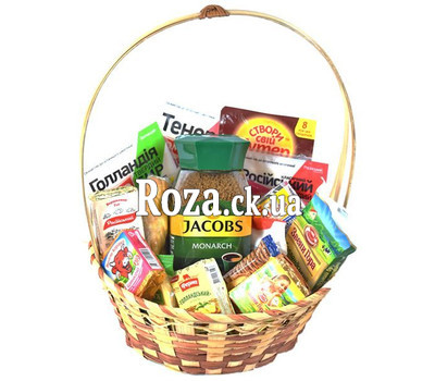Gift basket with coffee