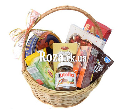 Basket with sweets