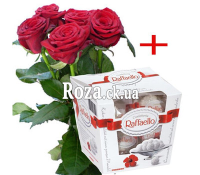 5 roses and Raffaello