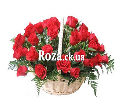 Basket of 35 roses