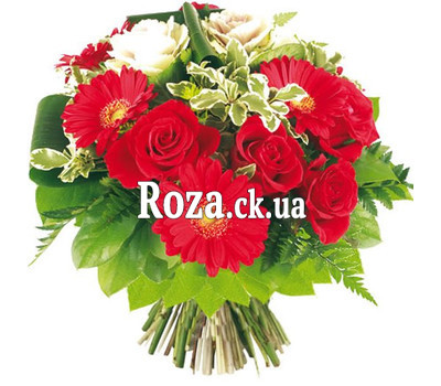 Red and white bouquet