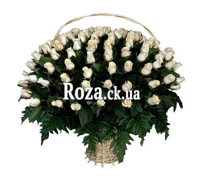 A huge basket of roses