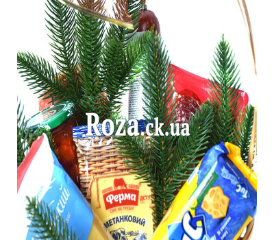 Новогодняя корзина с продуктами - вид 2