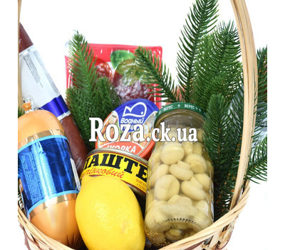 Christmas grocery basket 1