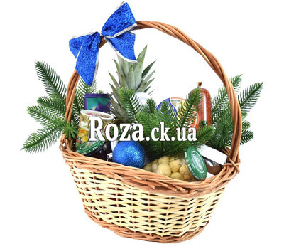 Grocery gift basket for the New Year